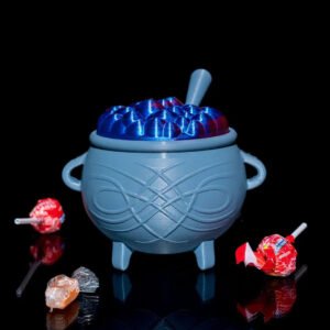 Mini Cauldron Candy Bucket – 3D Printed Witch Pot with Bubble Lid - Fusion Layer 3D