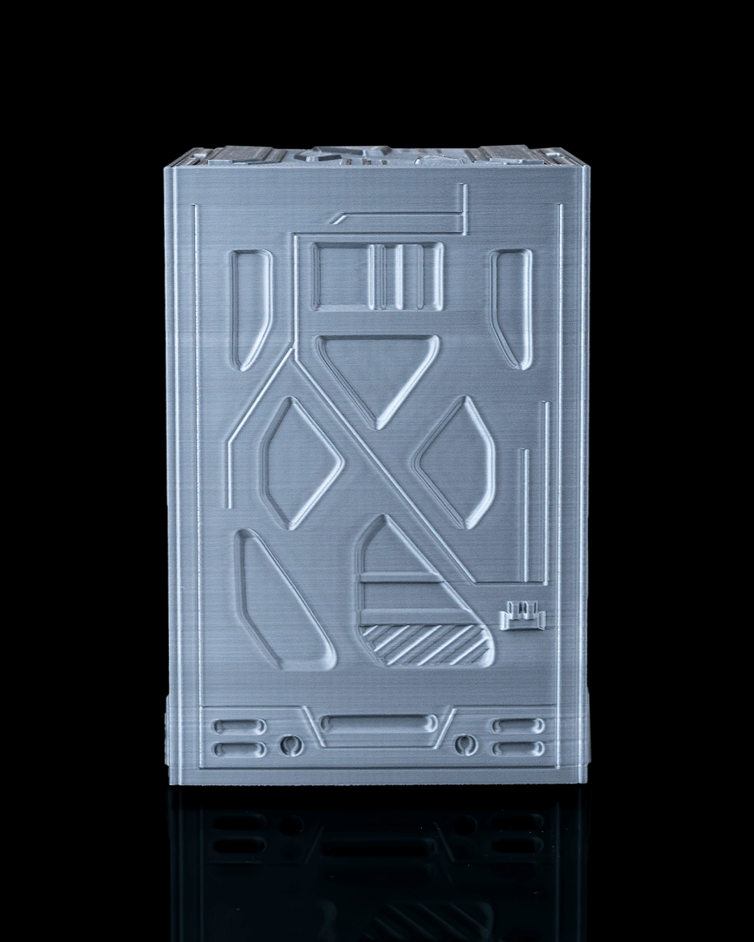 core decay deck box – 3d printed sci fi skull card storage | futuristic tcg box for magic, pokémon, yu gi oh! & collectors