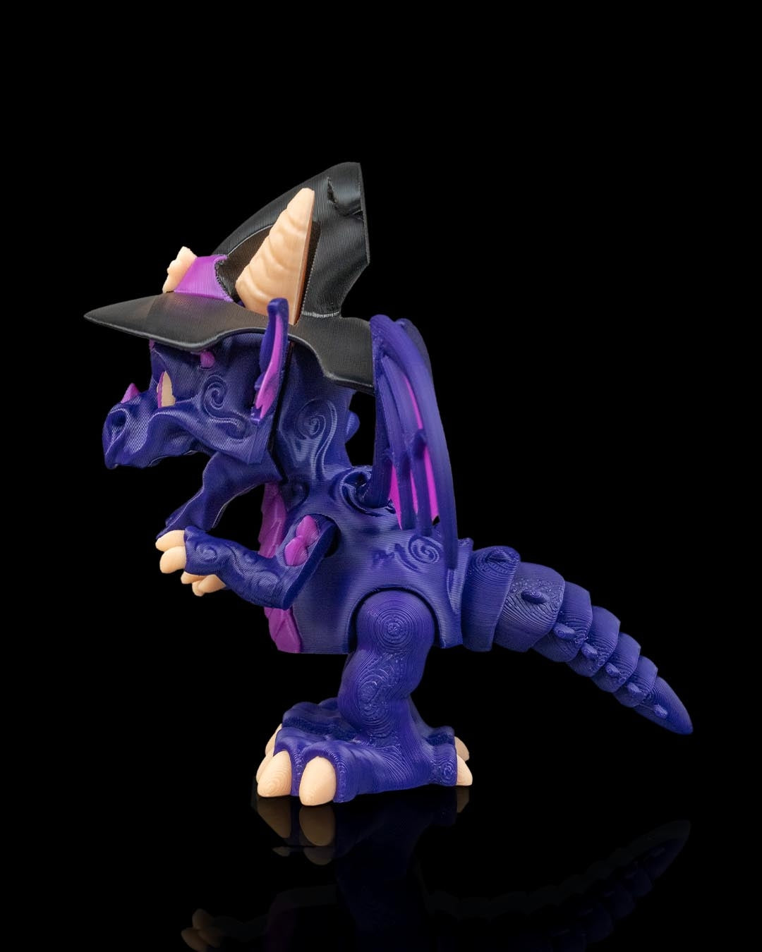 coven lord dragon figurine – witch dragon statue with cauldron | dracoween halloween dragon collectible | gothic fantasy home décor