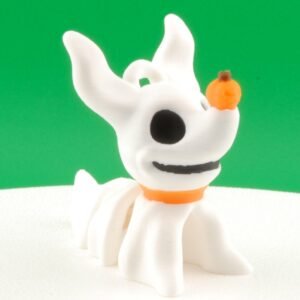 zero the ghost dog – nightmare before christmas figure | articulated 3d printed collectible | zero keychain or halloween figurine