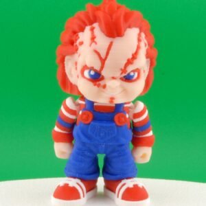 chucky figure – child’s play articulated horror collectible | 3d printed killer doll toy | chucky keychain or slasher figurine