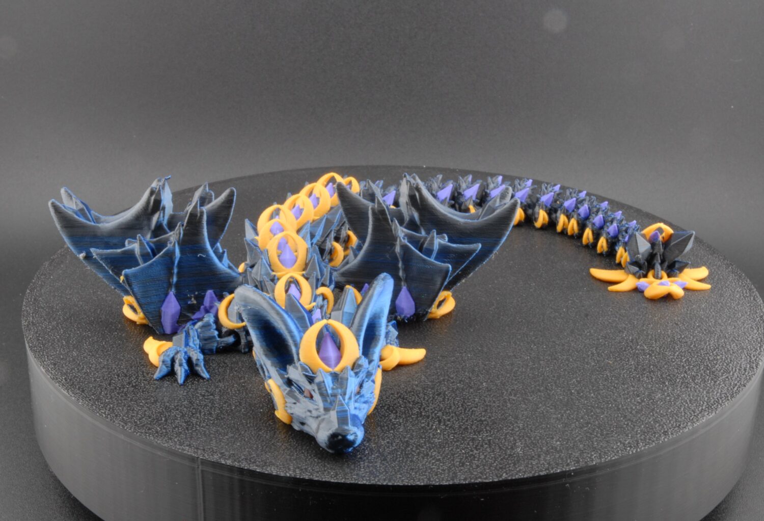 nightwing dragon – articulated fantasy dragon figurine | poseable 3d printed dragon toy | collectible mythical creature (3 sizes)