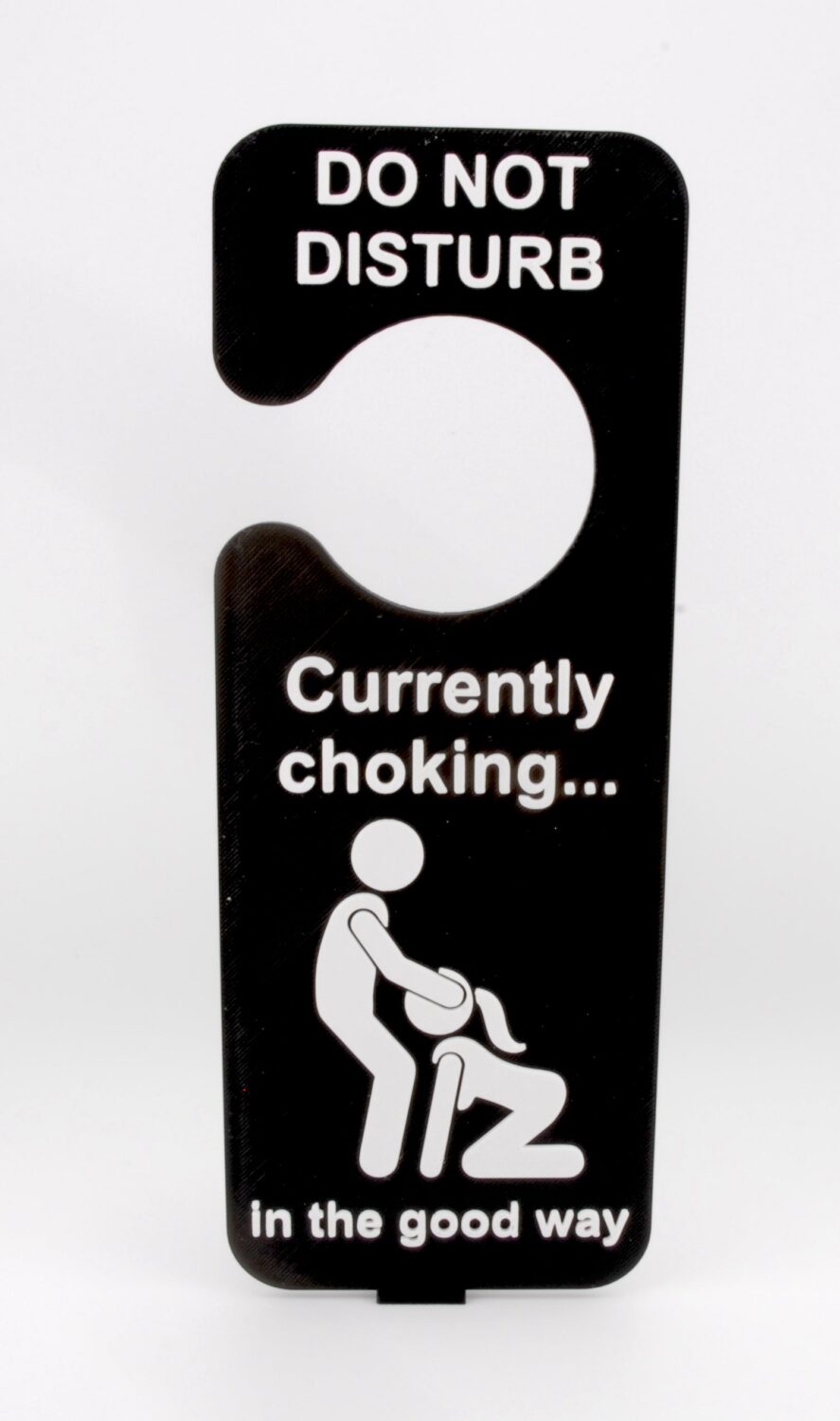 do not disturb door hanger – naughty “currently choking” funny adult sign | risqué gag gift