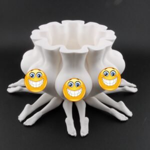 Booty Bloom Planter – Erotic Butt Flower Pot | Funny Adult Décor | 3D Printed Naughty Planter in Black or White