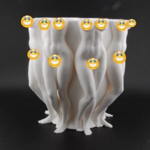 Goddess Form Planter – Nude Body Vase | Erotic Female Figure Planter | 3D Printed Adult Home Décor in Black or White