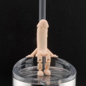 naughty sipper straw buddy – funny adult drink topper | 3d printed naughty tumbler charm | bachelor & bachelorette party gift