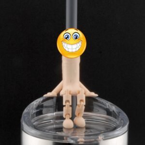 Naughty Sipper Straw Buddy – Funny Adult Drink Topper | 3D Printed Naughty Tumbler Charm | Bachelor & Bachelorette Party Gift