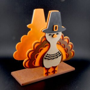 Thanksgiving Turkey Napkin Holder – 3D Printed Fall Table Décor | Fusion Layer 3D Colorful Holiday Centerpiece