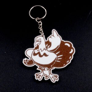 Angry Turkey Keychain – Funny 3D Printed Turkey Keyring Gift | Fusion Layer 3D Thanksgiving Humor Accessory