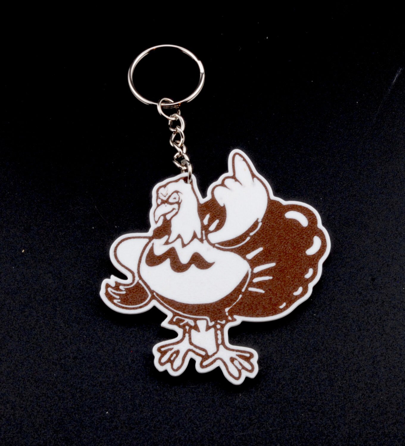 Angry Turkey Keychain – Funny 3D Printed Turkey Keyring Gift | Fusion Layer 3D Thanksgiving Humor Accessory