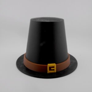 Thanksgiving Pilgrim Hat – 3D Printed Pet Costume Accessory | Fusion Layer 3D Holiday Decor or Photo Prop