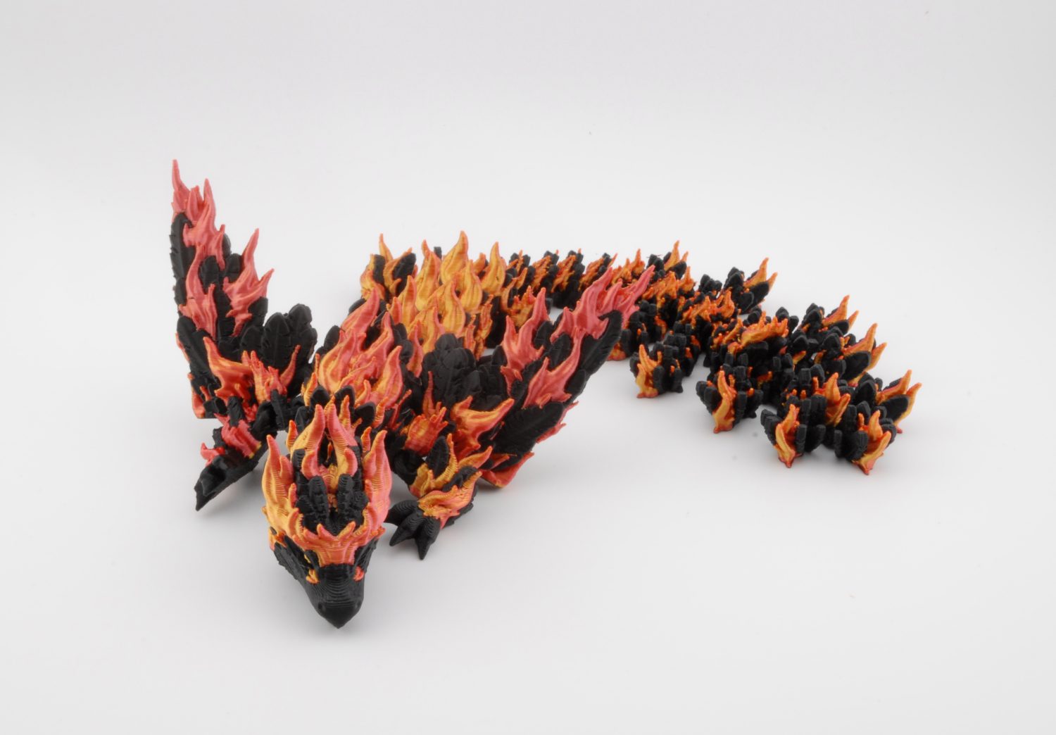 Phoenix Fire Dragon Figurine – Articulated Flame Dragon Sculpture – 3D Printed Fantasy Dragon Decor (9, 12, or 15 Inch) - Image 4