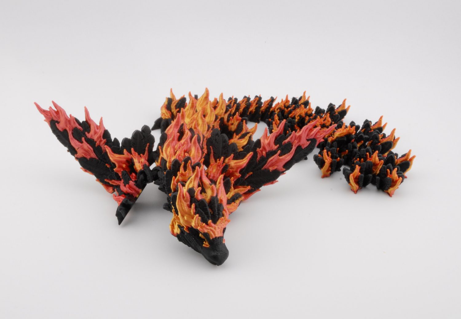 Phoenix Fire Dragon Figurine – Articulated Flame Dragon Sculpture – 3D Printed Fantasy Dragon Decor (9, 12, or 15 Inch) - Image 5