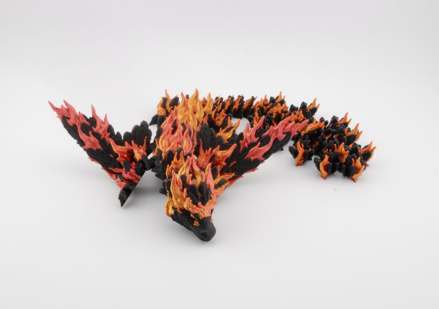 Phoenix Fire Dragon Figurine – Articulated Flame Dragon Sculpture – 3D Printed Fantasy Dragon Decor (9, 12, or 15 Inch) - Image 6