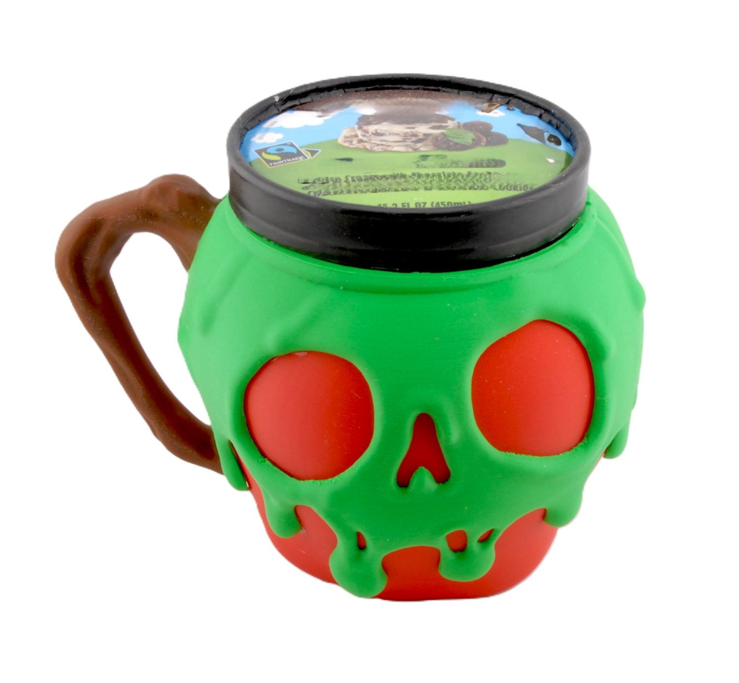 Poison Apple Ice Cream Pint Holder – 3D Printed Cozy with Skull Design | Spooky Fairytale Cup - Image 10