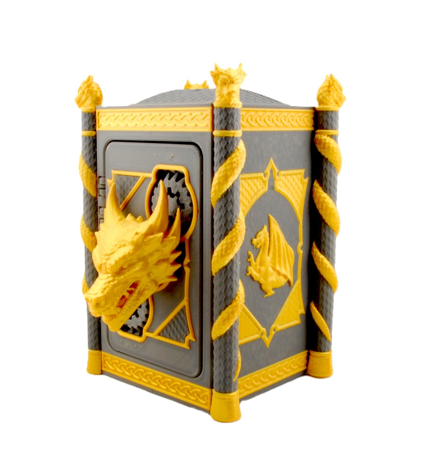 Hoard Lord Coin Bank – Dragon Piggy Bank | 3D Printed Fantasy Whimsy Vaults Coin Bank | Fusion Layer 3D Collectible - Image 6