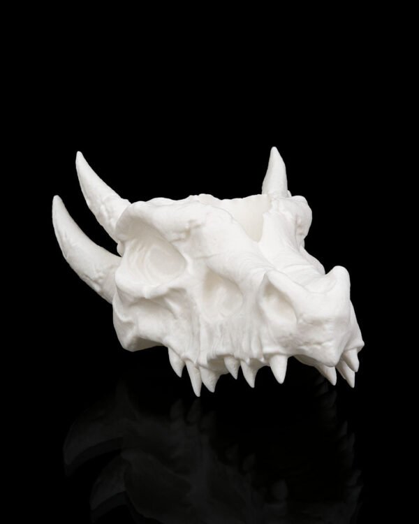 deathroot skull dragon planter – gothic fantasy skull pot | 3d printed mythical home & garden décor (3 sizes)