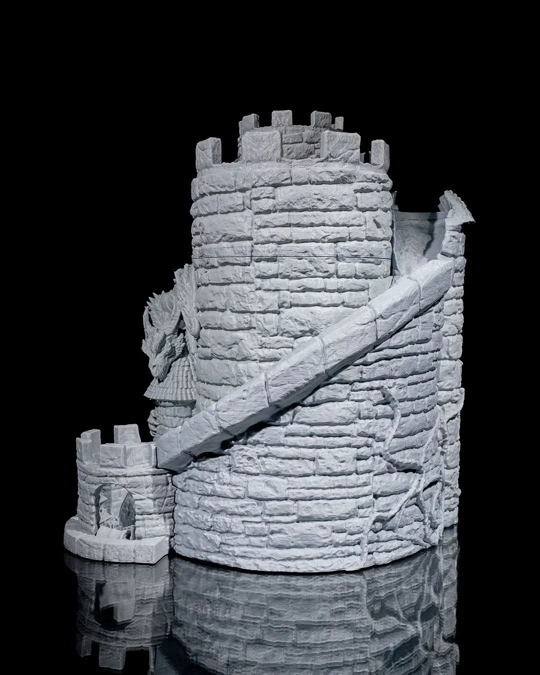 Dragon’s Keep Dice Tower & Wine Dispenser - Fusion Layer 3D