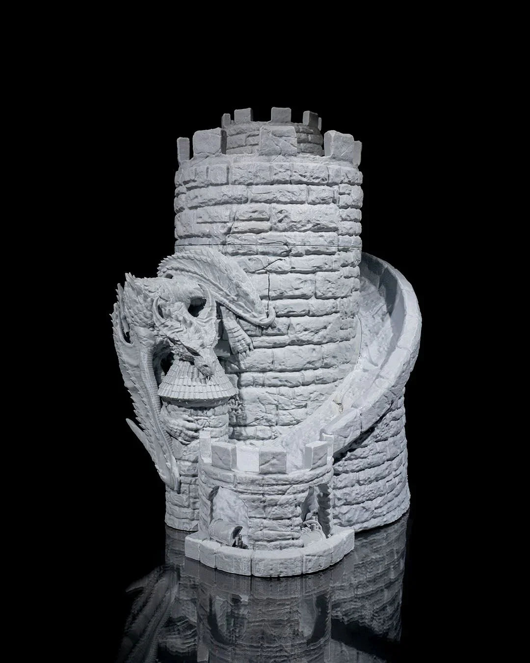 Dragon’s Keep Dice Tower & Wine Dispenser - Fusion Layer 3D