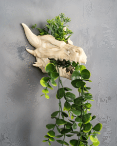 drip & decay dragon skull wall planter – gothic fantasy hanging pot | 3d printed skull wall décor (2 sizes)