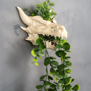 drip & decay dragon skull wall planter – gothic fantasy hanging pot | 3d printed skull wall décor (2 sizes)