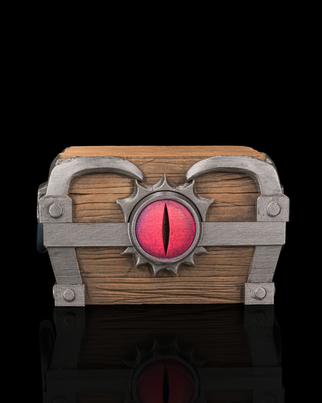 eyekeep chest deck box – 3d printed fantasy card storage | treasure chest with eye for magic, pokémon, yu gi oh! & tcg players