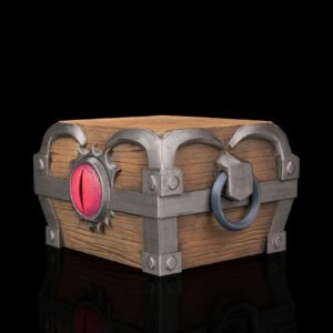 eyekeep chest deck box – 3d printed fantasy card storage | treasure chest with eye for magic, pokémon, yu gi oh! & tcg players