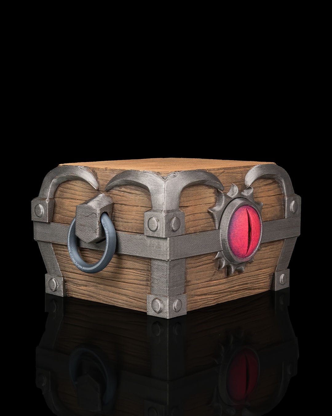 eyekeep chest deck box – 3d printed fantasy card storage | treasure chest with eye for magic, pokémon, yu gi oh! & tcg players