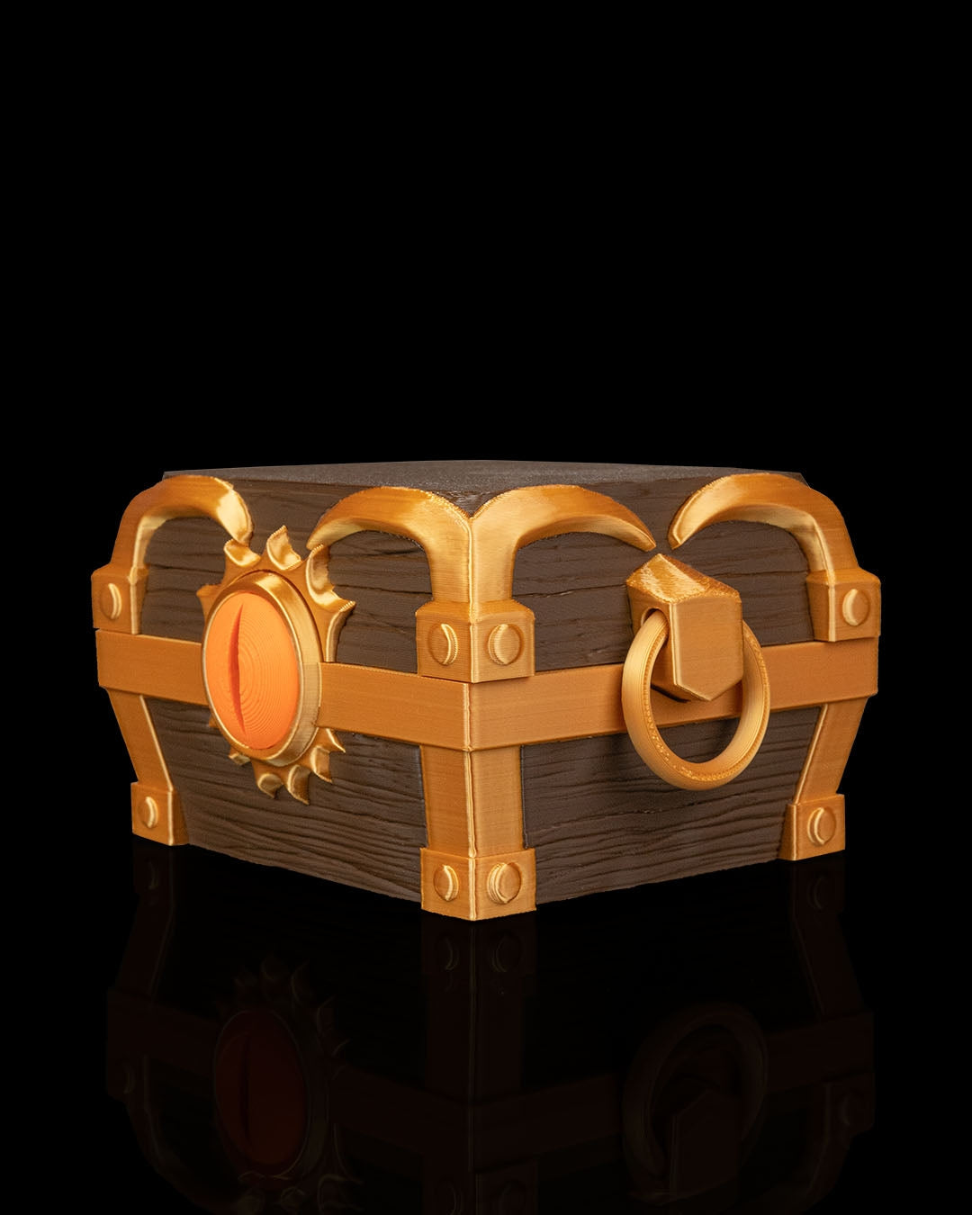eyekeep chest deck box – 3d printed fantasy card storage | treasure chest with eye for magic, pokémon, yu gi oh! & tcg players