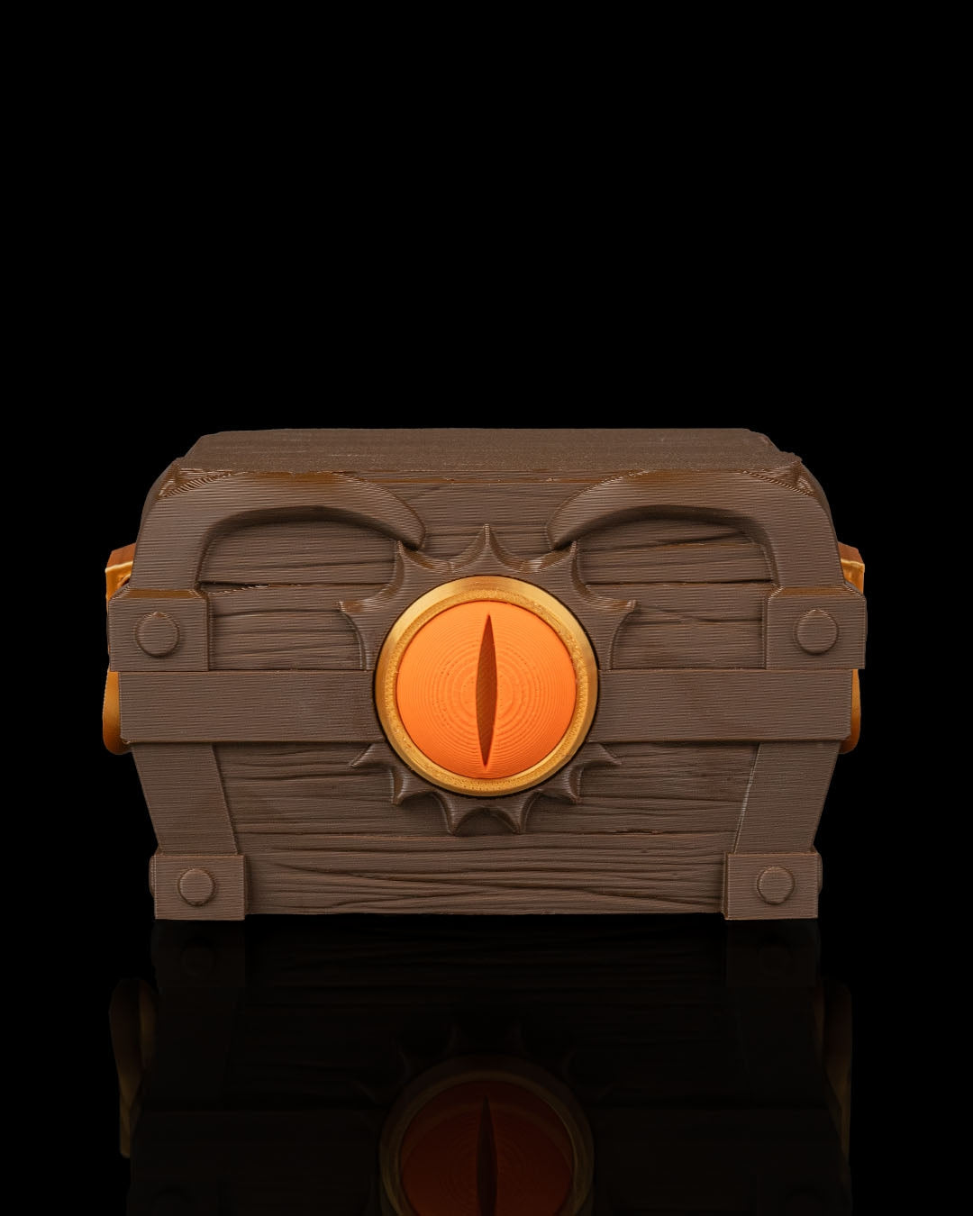 eyekeep chest deck box – 3d printed fantasy card storage | treasure chest with eye for magic, pokémon, yu gi oh! & tcg players