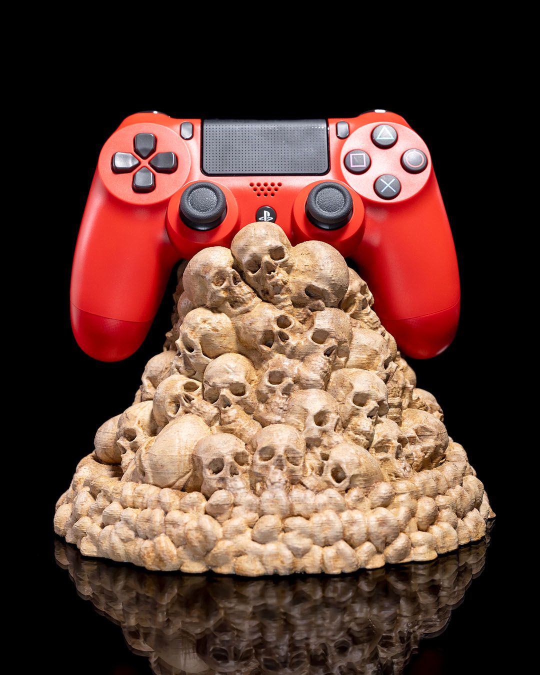 fate of the fallen controller holder – 3d printed skull pile gaming stand | compatible with ps5 & xbox