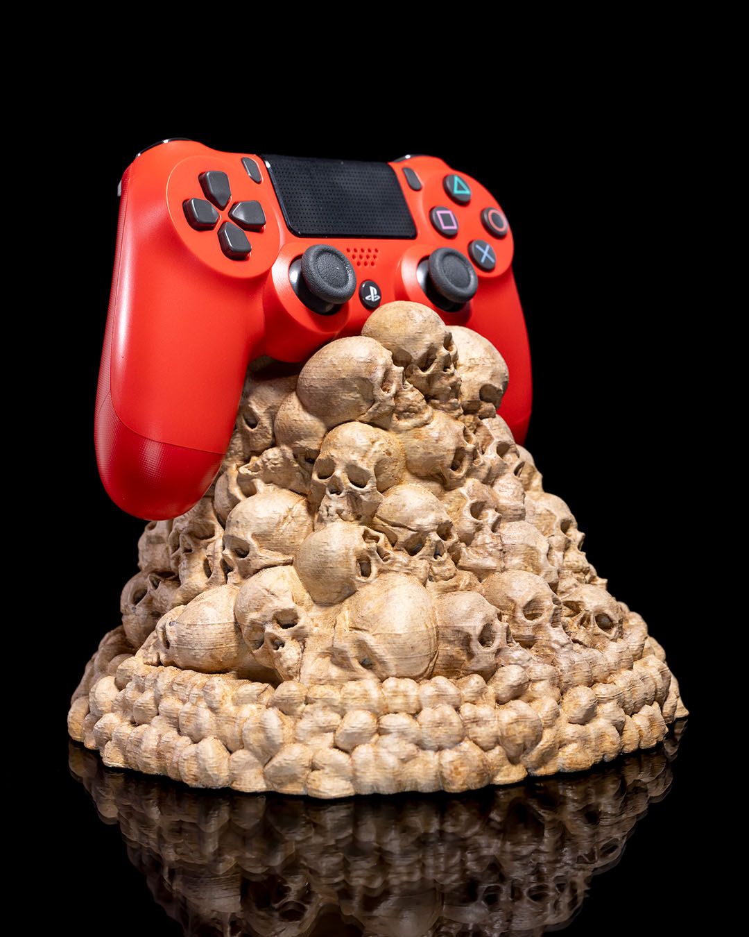 fate of the fallen controller holder – 3d printed skull pile gaming stand | compatible with ps5 & xbox