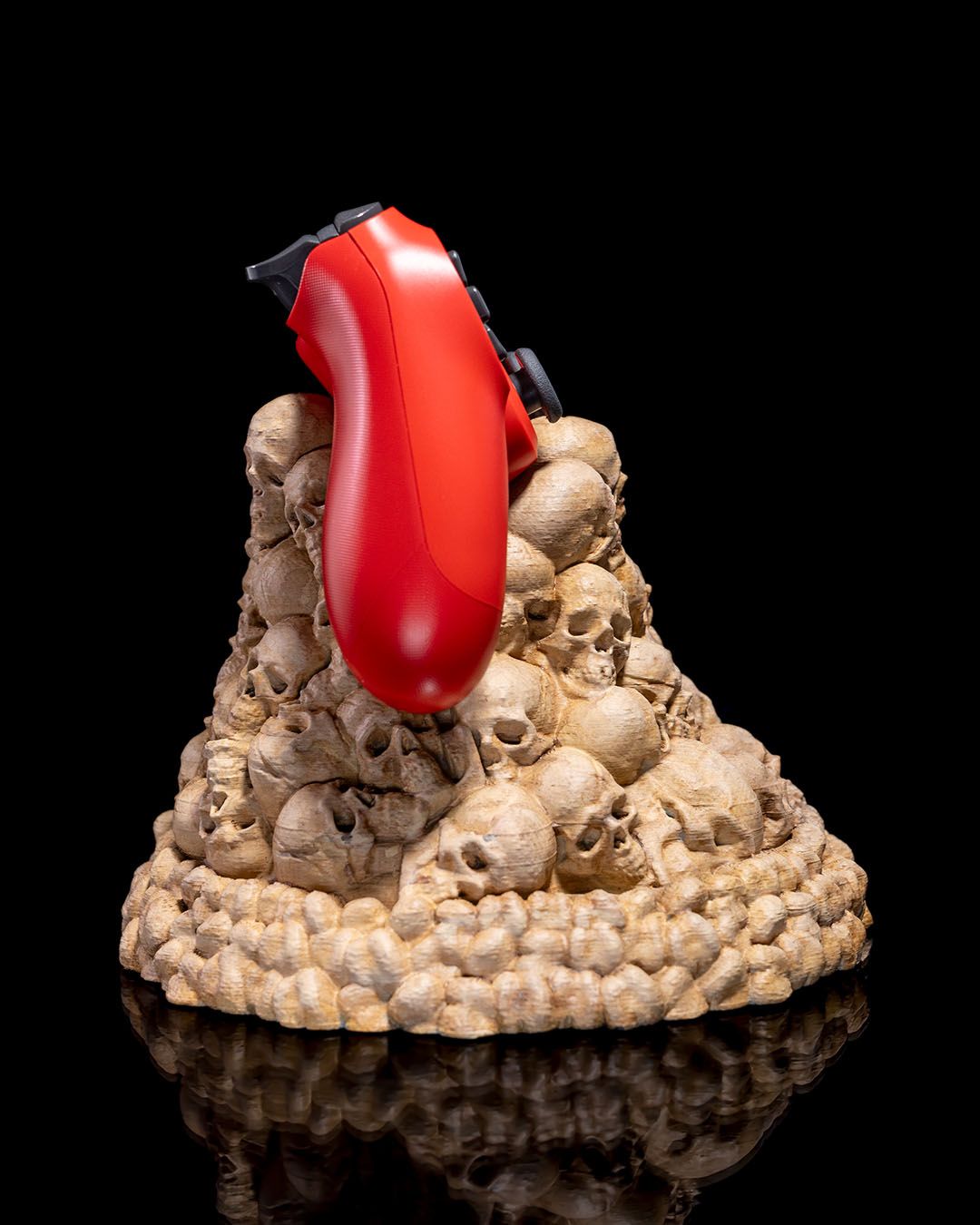 fate of the fallen controller holder – 3d printed skull pile gaming stand | compatible with ps5 & xbox