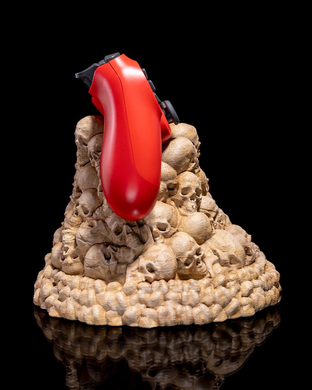 fate of the fallen controller holder – 3d printed skull pile gaming stand | compatible with ps5 & xbox