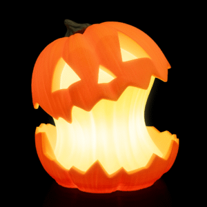 glowgut pumpkin lantern lamp – creepy jack o’ lantern light | 3d printed halloween pumpkin décor centerpiece