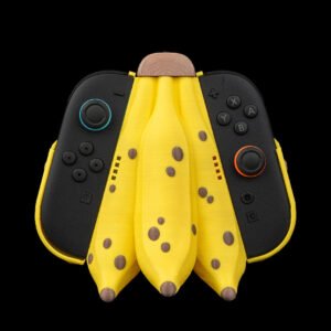 going bananas dual controller grip – fun nintendo switch joy con accessory | comfortable banana design for gaming
