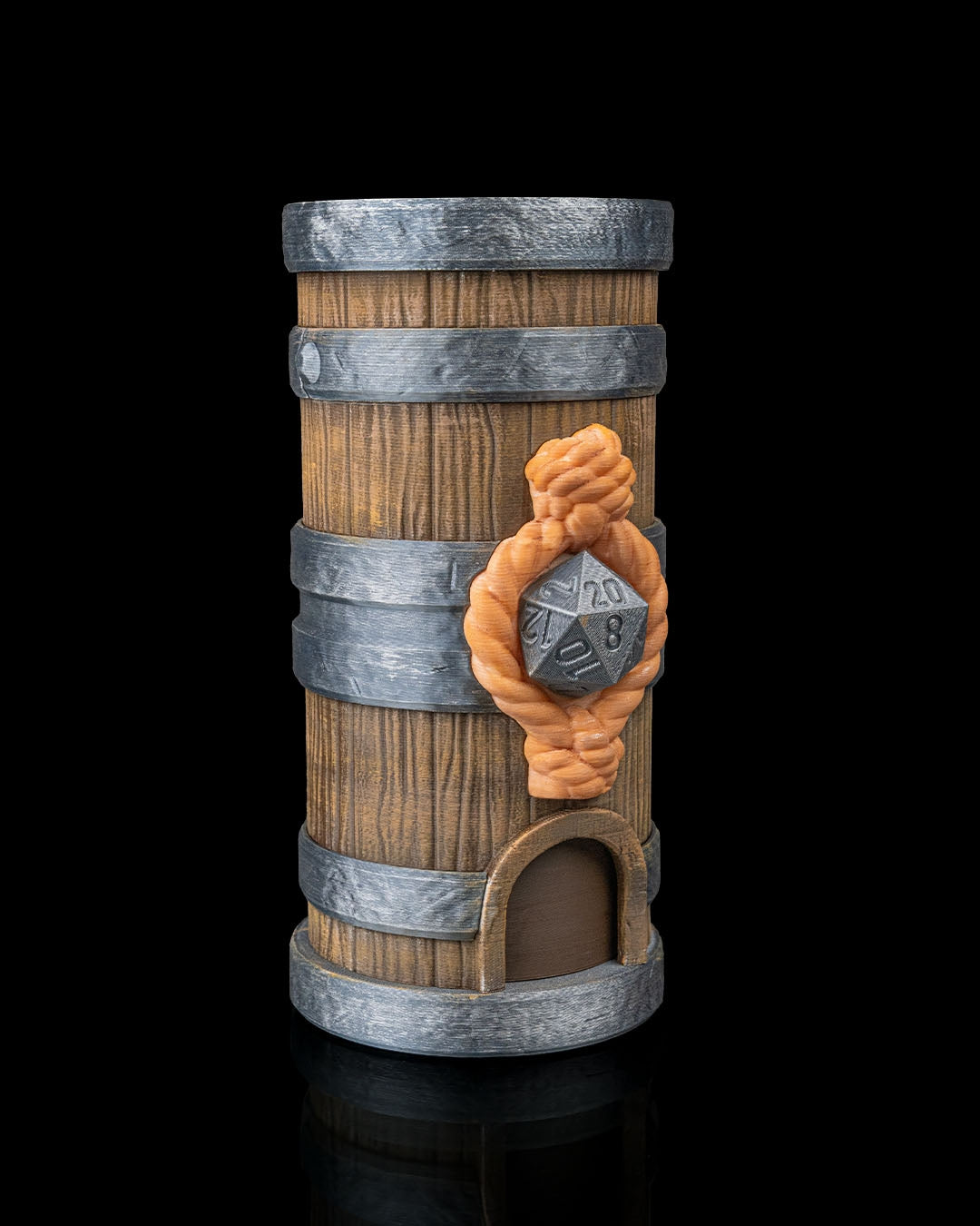 keg of fate rpg dice tower – 3d printed barrel dice roller & storage box | tabletop dice tower for dungeons & dragons & ttrpgs