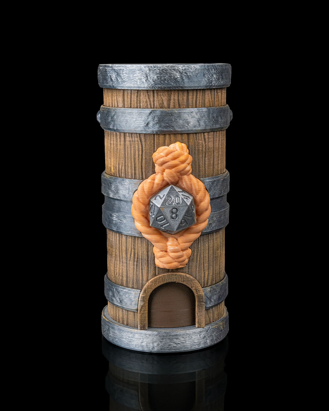 keg of fate rpg dice tower – 3d printed barrel dice roller & storage box | tabletop dice tower for dungeons & dragons & ttrpgs