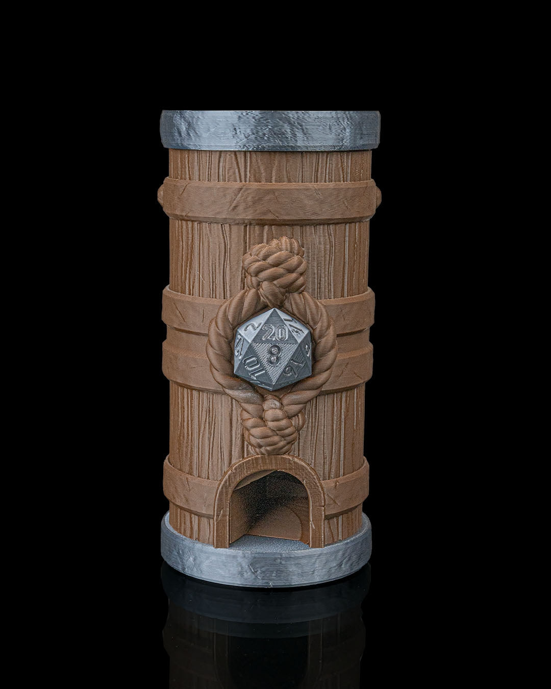 keg of fate rpg dice tower – 3d printed barrel dice roller & storage box | tabletop dice tower for dungeons & dragons & ttrpgs