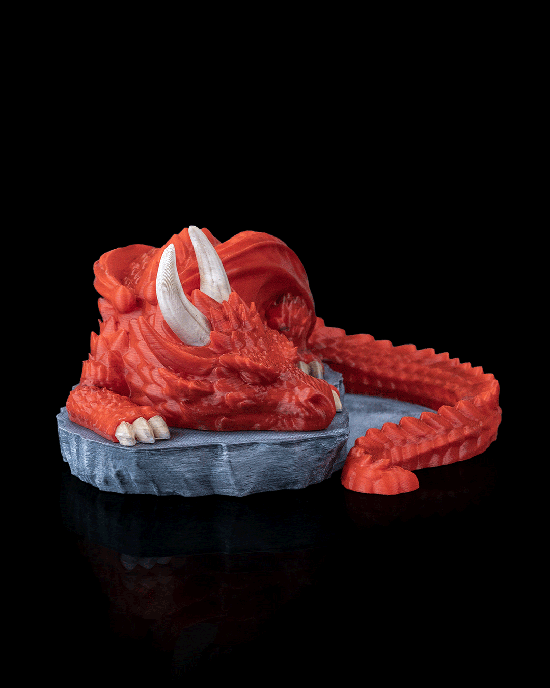 nap twenty red dragon dice holder – 3d printed rpg dice display | fantasy dice stand for dungeons & dragons, pathfinder & ttrpgs