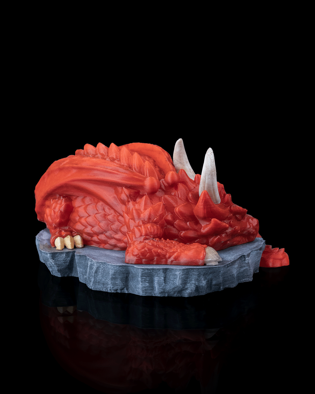 nap twenty red dragon dice holder – 3d printed rpg dice display | fantasy dice stand for dungeons & dragons, pathfinder & ttrpgs