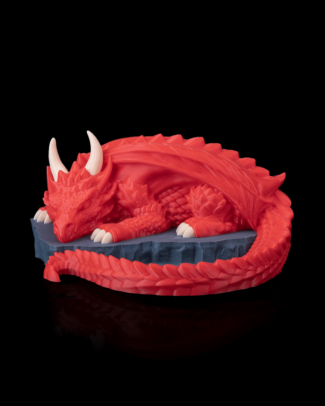 nap twenty red dragon dice holder – 3d printed rpg dice display | fantasy dice stand for dungeons & dragons, pathfinder & ttrpgs