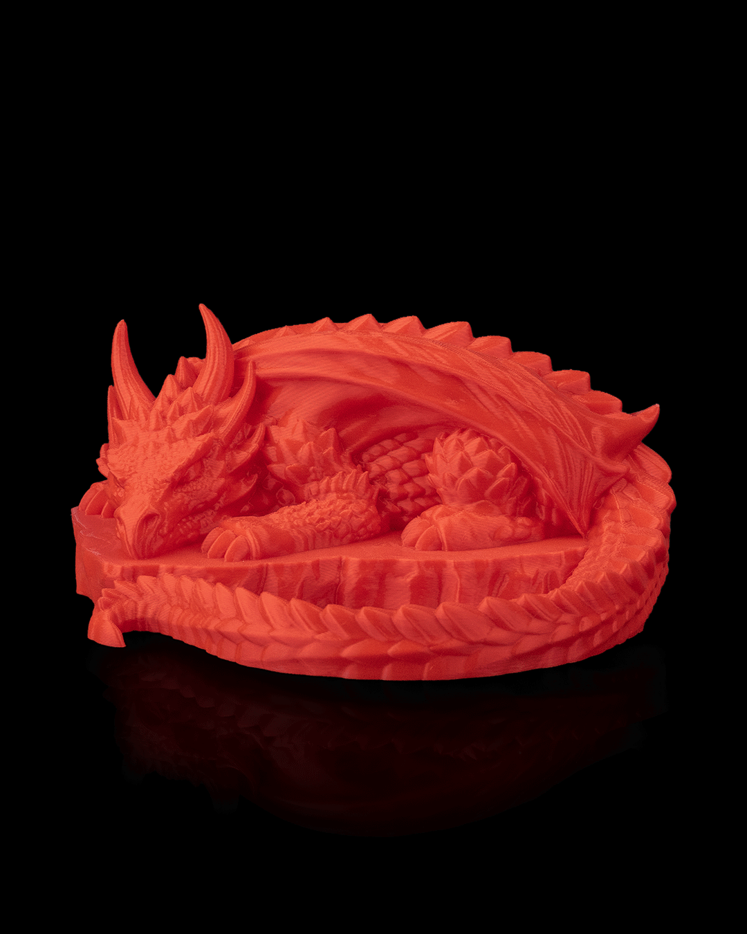 nap twenty red dragon dice holder – 3d printed rpg dice display | fantasy dice stand for dungeons & dragons, pathfinder & ttrpgs