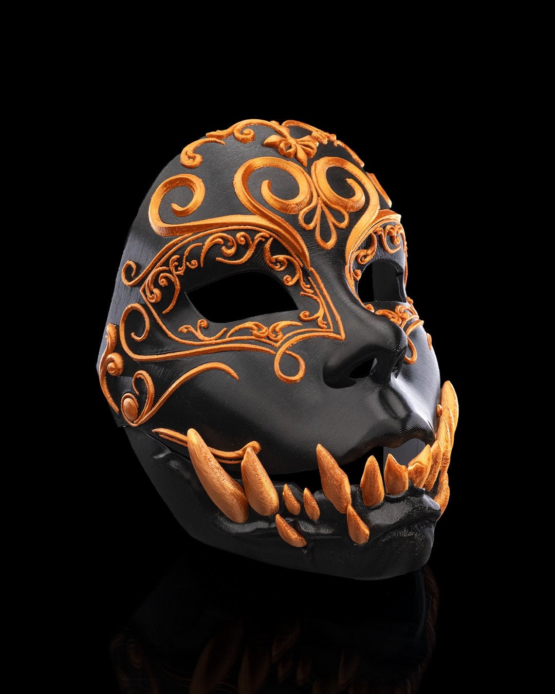 gothic masquerade mask – ornate horror halloween mask | 3d printed costume prop | scary masquerade mask (3 sizes)