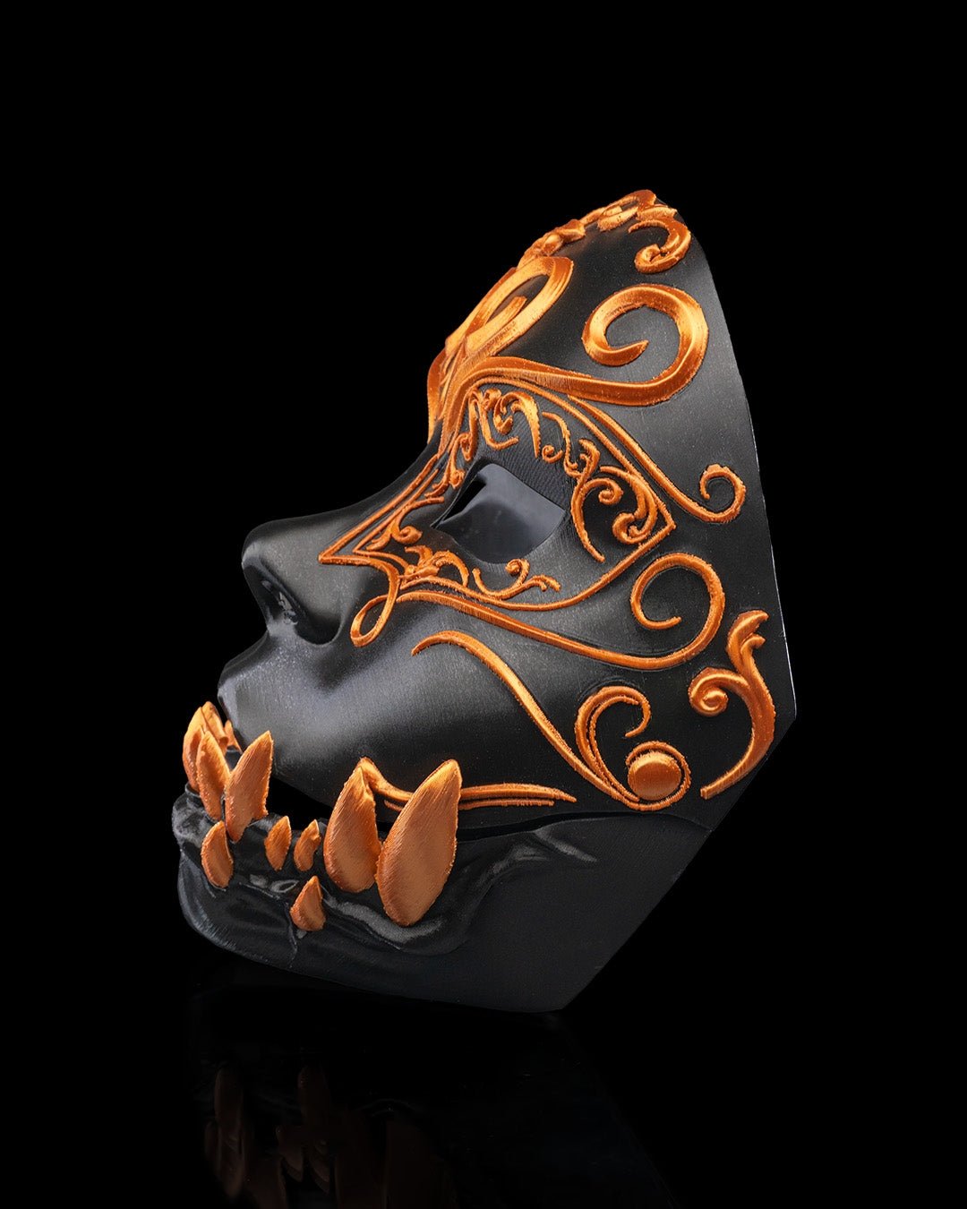 gothic masquerade mask – ornate horror halloween mask | 3d printed costume prop | scary masquerade mask (3 sizes)