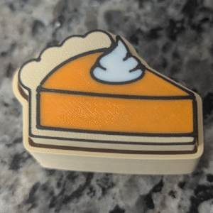 Pumpkin Pie Clicker Fidget – 3D Printed Fall Fidget Toy | Thanksgiving Stress Relief Gift | Fusion Layer 3D Dessert-Themed Fidget