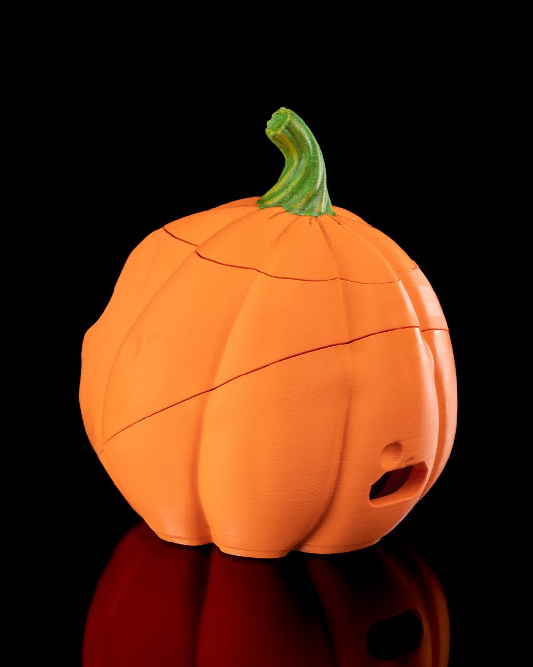 pumpkin echo dot holder – jack o’ lantern halloween speaker stand | spooky 3d printed smart speaker decor