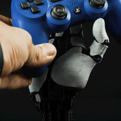cybernetic hand controller holder – 3d printed futuristic robotic stand | gaming accessory for ps5 & xbox