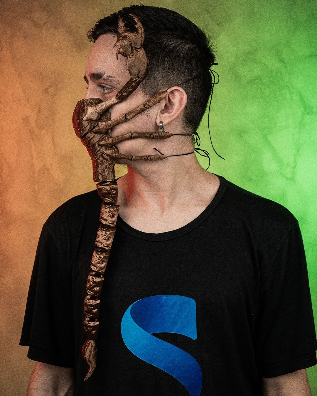 scorpion grasp mask – creepy insect halloween mask | 3d printed scorpion costume prop | horror cosplay mask (3 sizes)