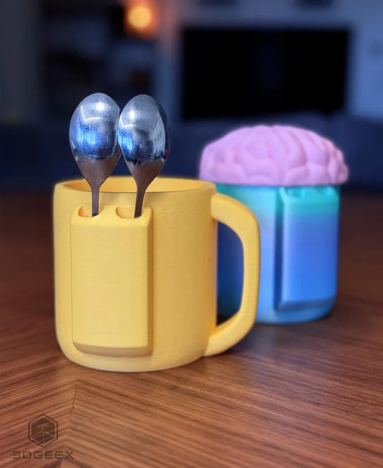 funny ice cream pint holder – 3d printed freezing face cozy | snowflake & icicle styles | left or right handle | quirky dessert gift